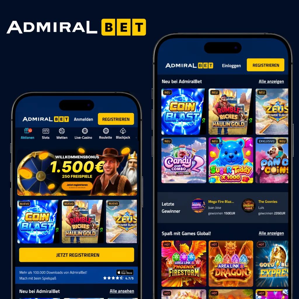 AdmiralBet Login und Registrierung